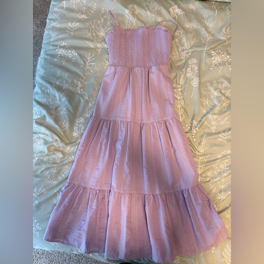 Art Class Light Purple Tiered Dress